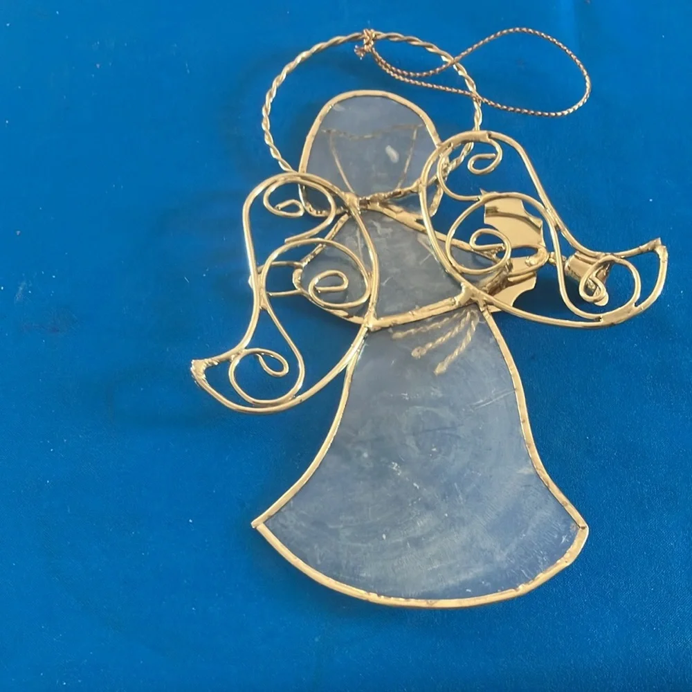 Gold and Clear Angel Ornament